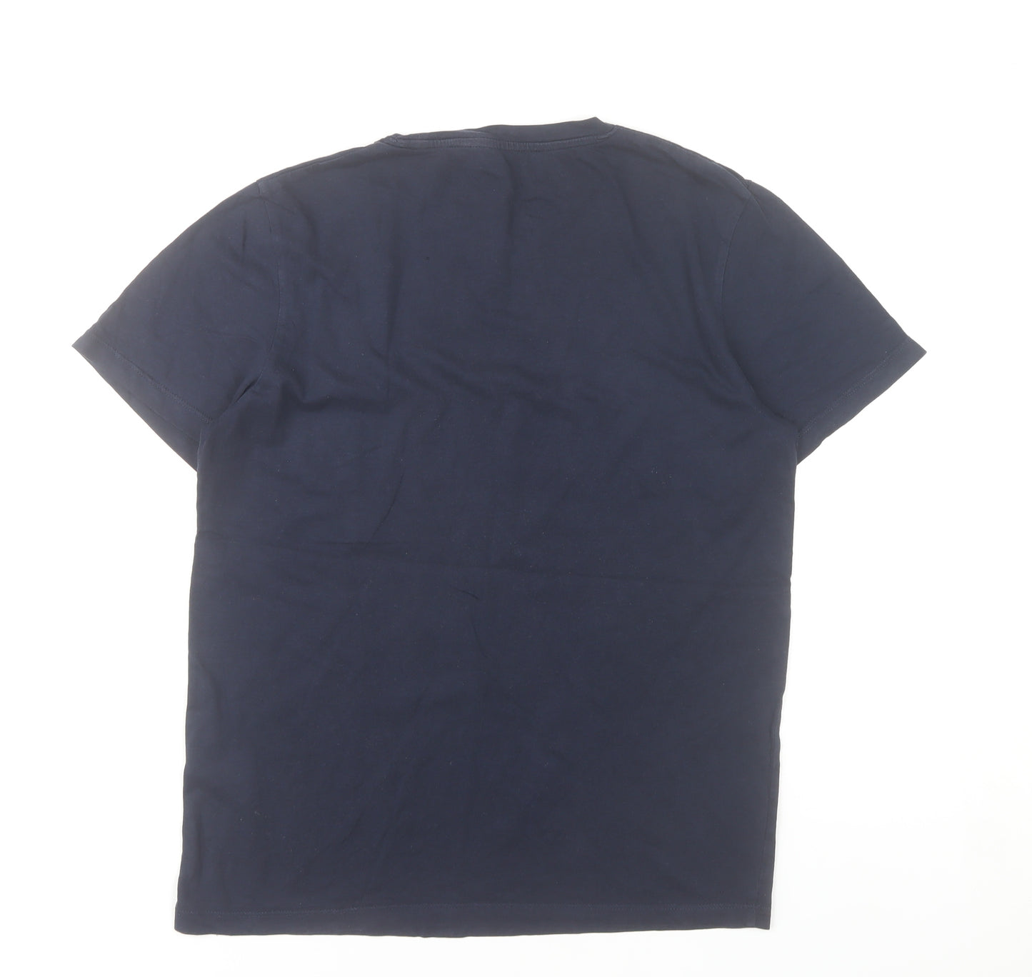 Jack & Jones Men's Blue Small Crew Neck Cotton T-Shirt