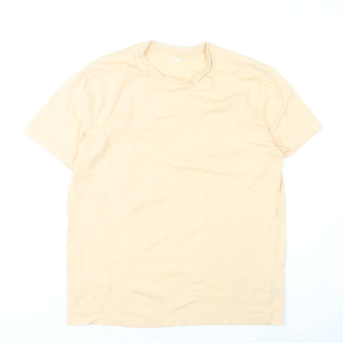 Dunnes Stores Men’s Beige Cotton Crew Neck T-Shirt Size M