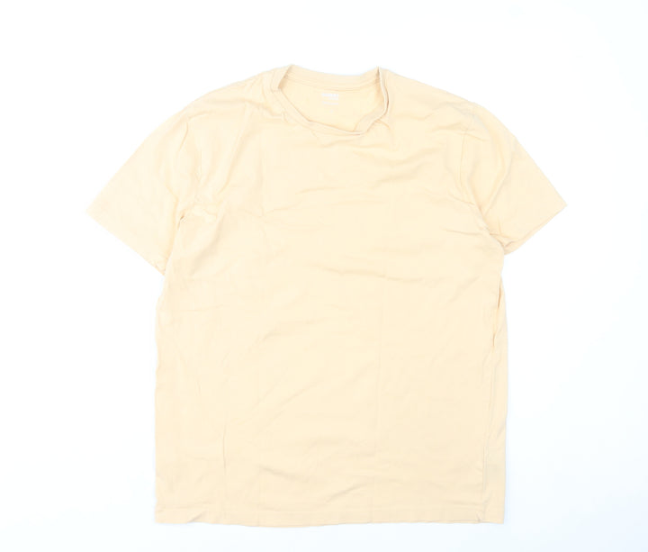 Dunnes Stores Men’s Beige Cotton Crew Neck T-Shirt Size M