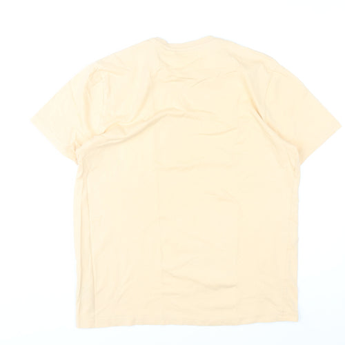 Dunnes Stores Men’s Beige Cotton Crew Neck T-Shirt Size M