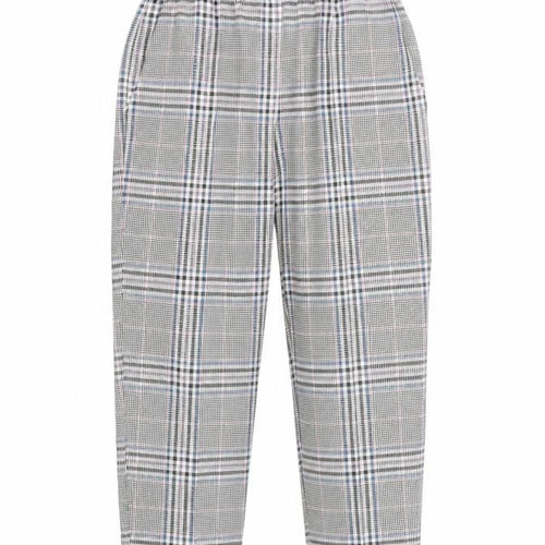 Primark Women’s Grey Check Tapered Chino Trousers Size 10