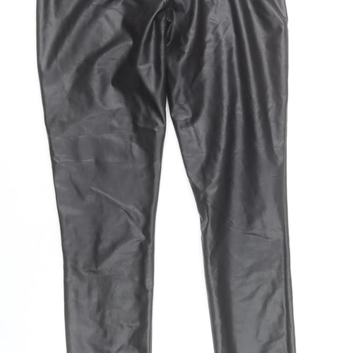 ONLY Women’s Black Faux Leather Skinny Leggings S