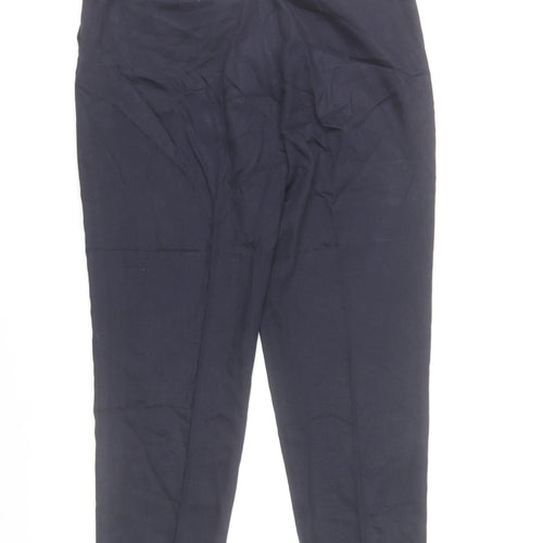 Paul Costelloe Womens Blue Size 10 Straight Leg Work Trousers