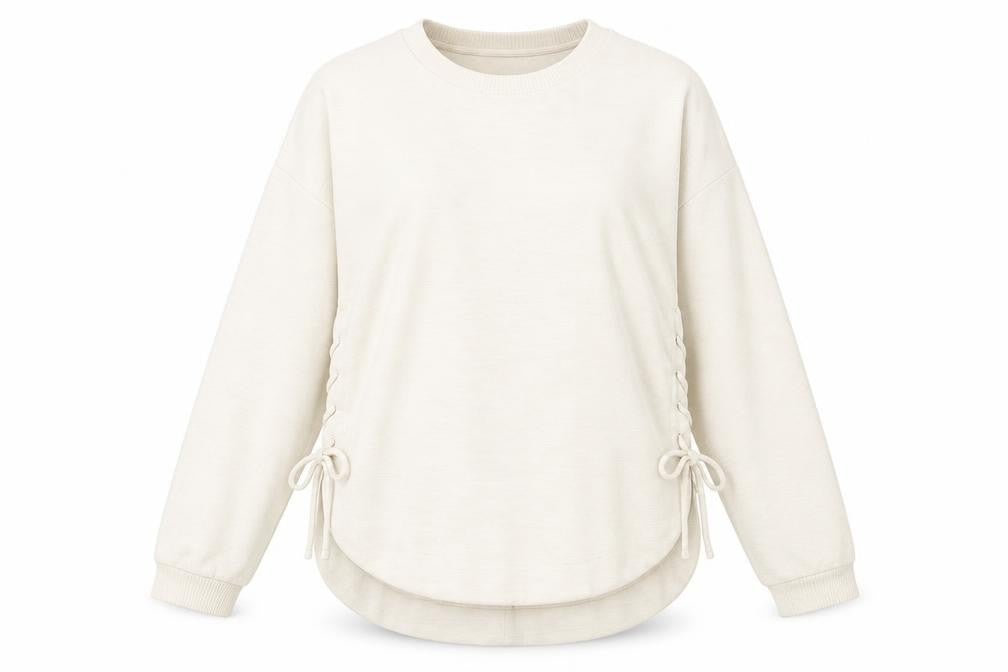 Front view of Gap Women’s Ivory 2XL jumper Crew Neck Knit Long Sleeve