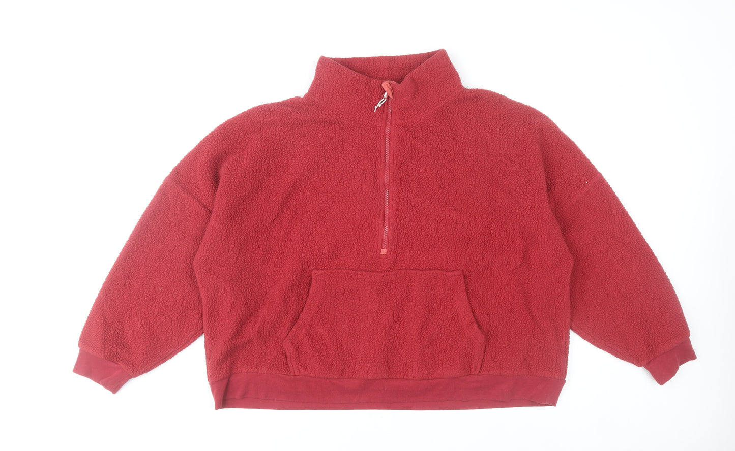 Dunnes Stores Women’s Red Fleece Sweatshirt XL 1/2 Zip Pullover