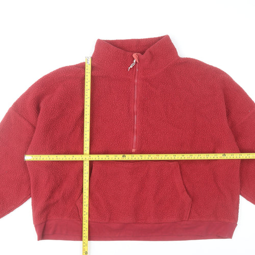 Dunnes Stores Women’s Red Fleece Sweatshirt XL 1/2 Zip Pullover