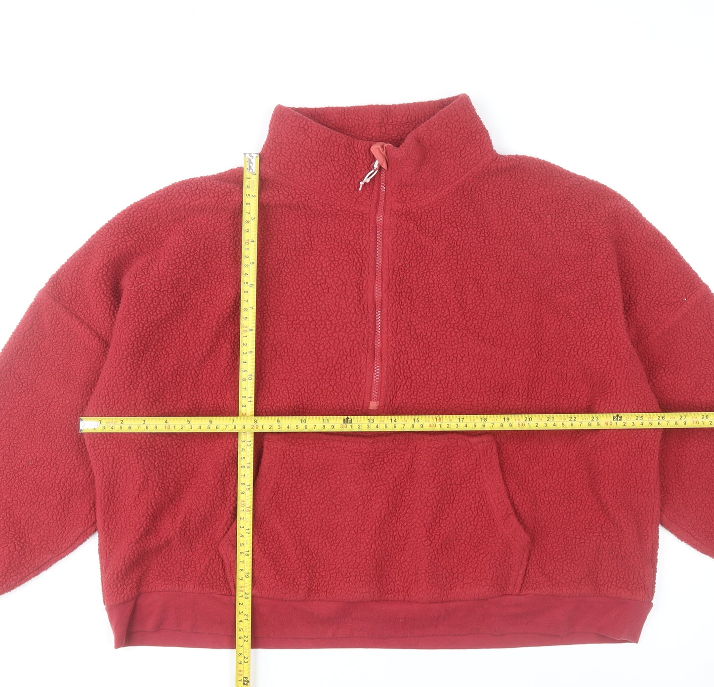 Dunnes Stores Women’s Red Fleece Sweatshirt XL 1/2 Zip Pullover