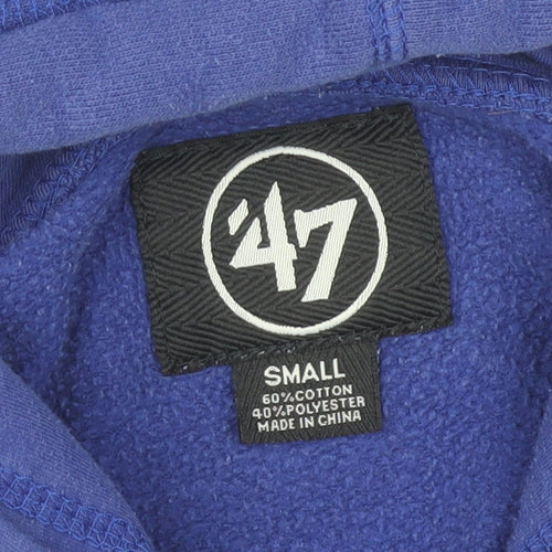 '47 Men’s Blue Pullover Hoodie Small New York Hockey Graphic Fleece