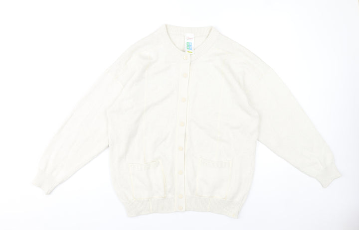 Marks and Spencer Women’s Beige Cardigan Size 12-14 Cotton Blend