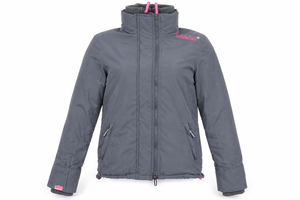 Front view of Superdry Women’s Grey Small Windbreaker Jacket Regular Fit