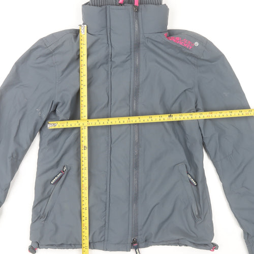 Superdry Women’s Grey Small Windbreaker Jacket Regular Fit