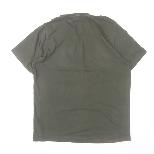 Puma Men’s Green Small T-Shirt Crew Neck Short Sleeve Cotton Sportswear