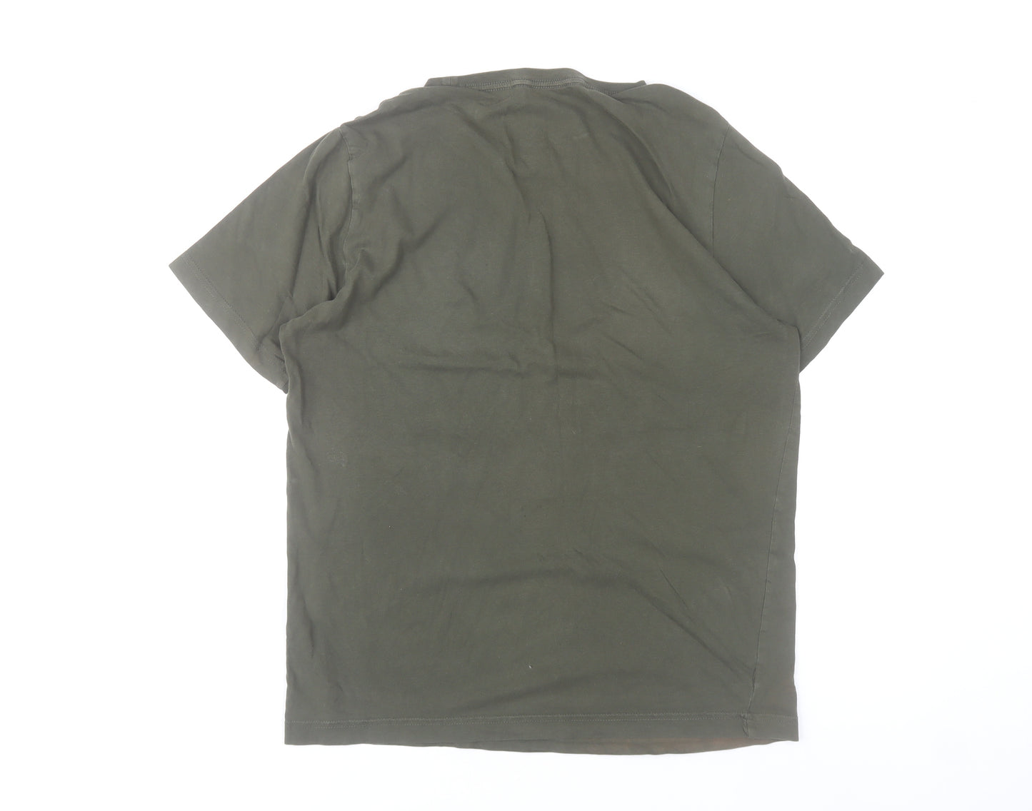 Puma Men’s Green Small T-Shirt Crew Neck Short Sleeve Cotton Sportswear