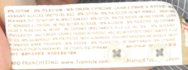 7 Camicie Men’s Grey Striped Button-Down Dress Shirt L