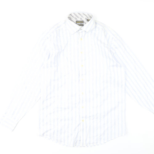 Ted Baker Men’s Blue Striped Cotton Dress Shirt Size 16