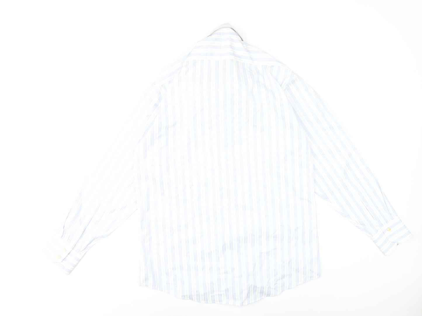 Ted Baker Men’s Blue Striped Cotton Dress Shirt Size 16