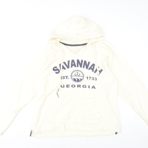 U.S. Vintage Womens Ivory Pullover Hoodie Small Savannah Logo