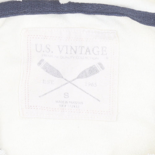 U.S. Vintage Womens Ivory Pullover Hoodie Small Savannah Logo