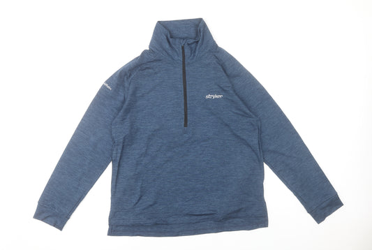 Marine Layer Men’s Blue Medium Track Jacket 1/2 Zip Activewear