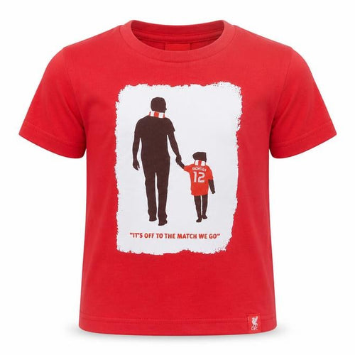 LFC Boys Red Football Graphic T-Shirt 3-4 Years Crew Neck Short Sleeve