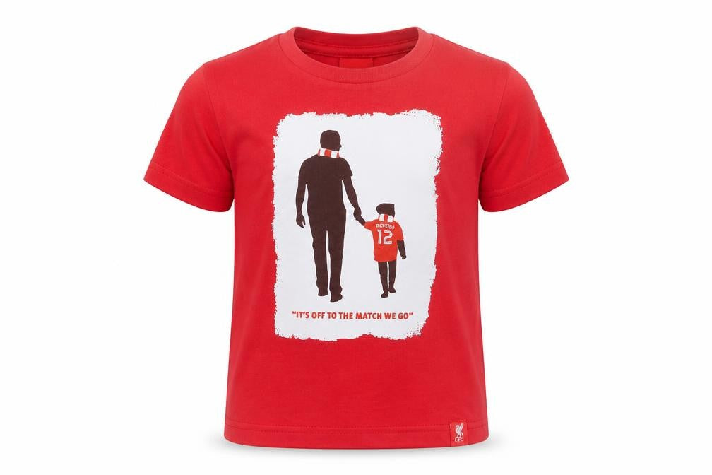 LFC Boys Red Football Graphic T-Shirt 3-4 Years Crew Neck Short Sleeve