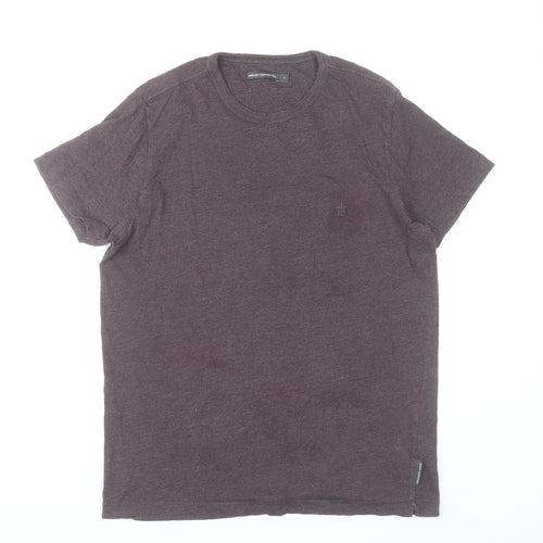 French Connection Men's Purple Crew Neck Short Sleeve T-Shirt Size L