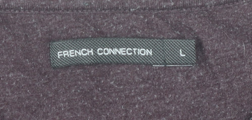 French Connection Men's Purple Crew Neck Short Sleeve T-Shirt Size L