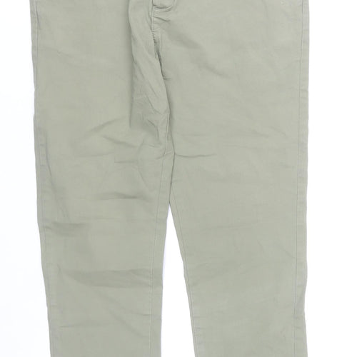 Denim Co. Men's Green Slim Fit Chino Trousers W32 L30