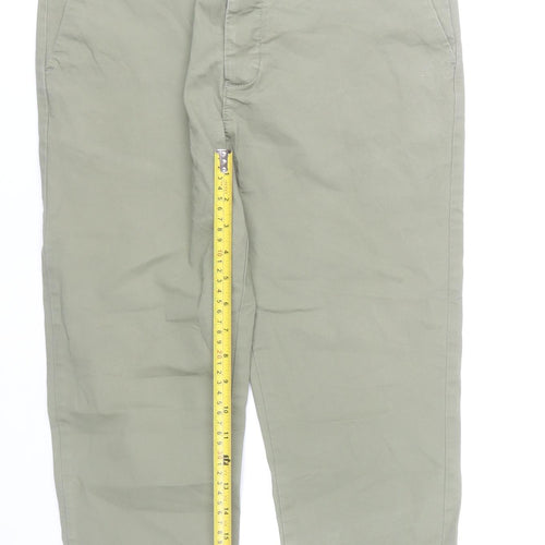 Denim Co. Men's Green Slim Fit Chino Trousers W32 L30
