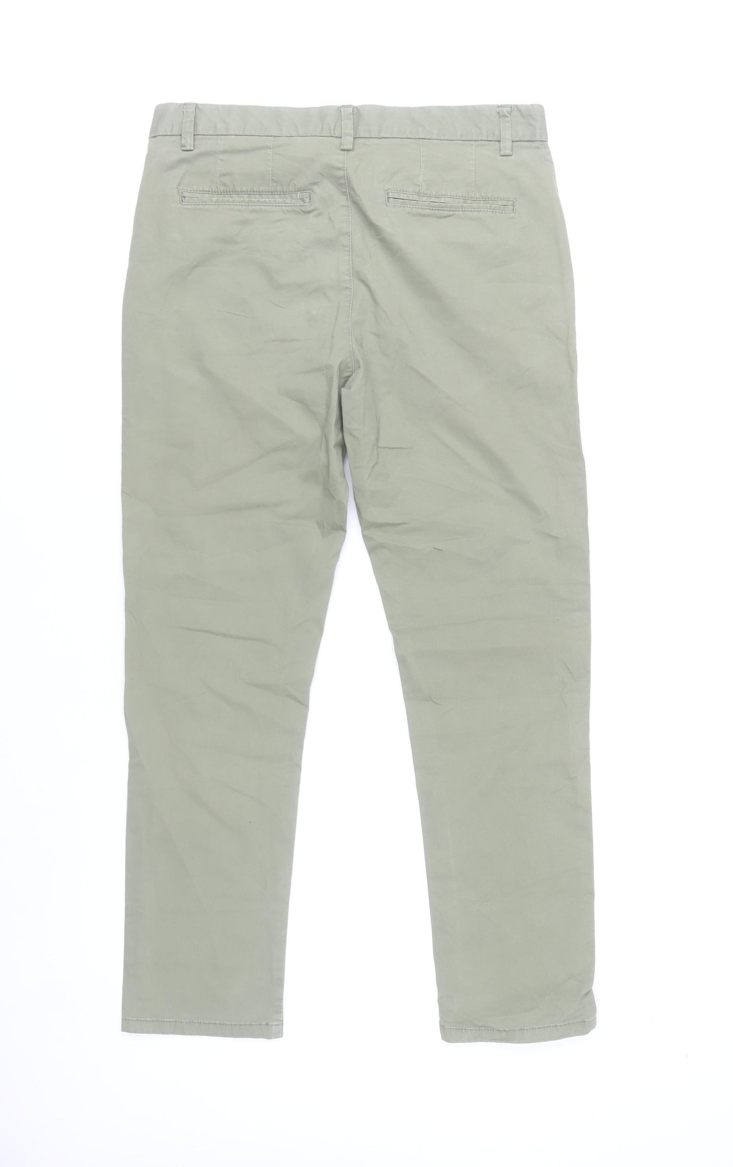 Denim Co. Men's Green Slim Fit Chino Trousers W32 L30