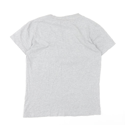 SmileyWorld Womens Grey XS Graphic T-Shirt Short Sleeve Cotton Blend