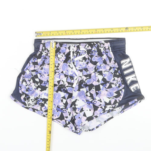 Nike Girls Multicoloured Floral Athletic Running Shorts Size 10-11Y