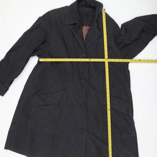 Four Seasons Womens Black Coat UK 12 Mid-Length Overcoat
