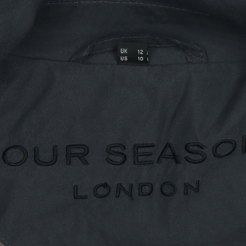 Four Seasons Womens Black Coat UK 12 Mid-Length Overcoat