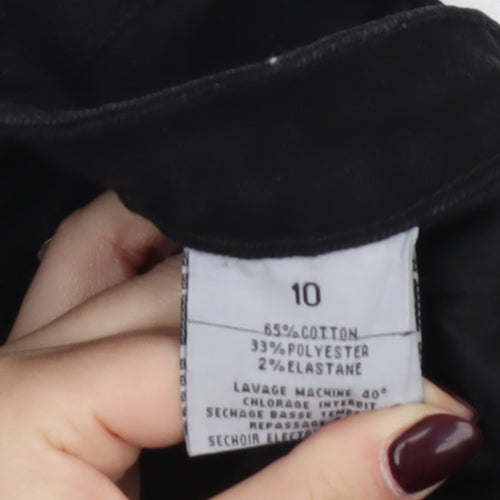 PrettyLittleThing Women Black Size 10 Distressed Denim Bermuda Shorts