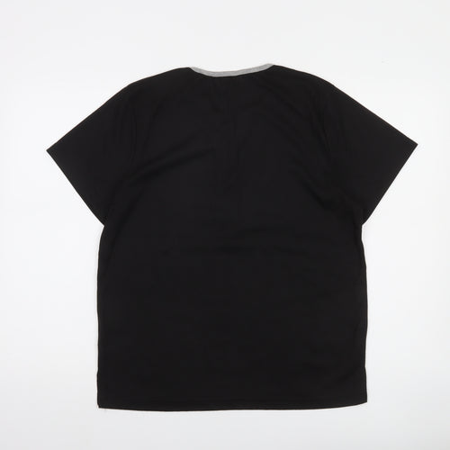 Fay Louise Women’s Black Floral Embroidered T-Shirt Size M