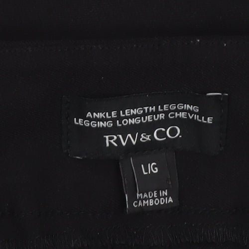 RW&CO Womens Black Slim Ankle Leggings Size L Workwear Casual
