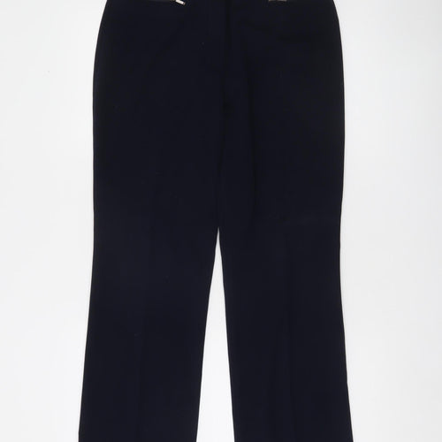 Marks and Spencer Womens Blue Size 12 Straight Leg Dress Pants