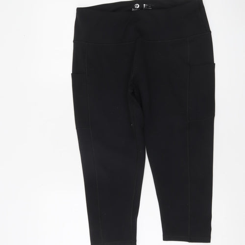 Iuga Womens Black 2XL Yoga Leggings with Pockets