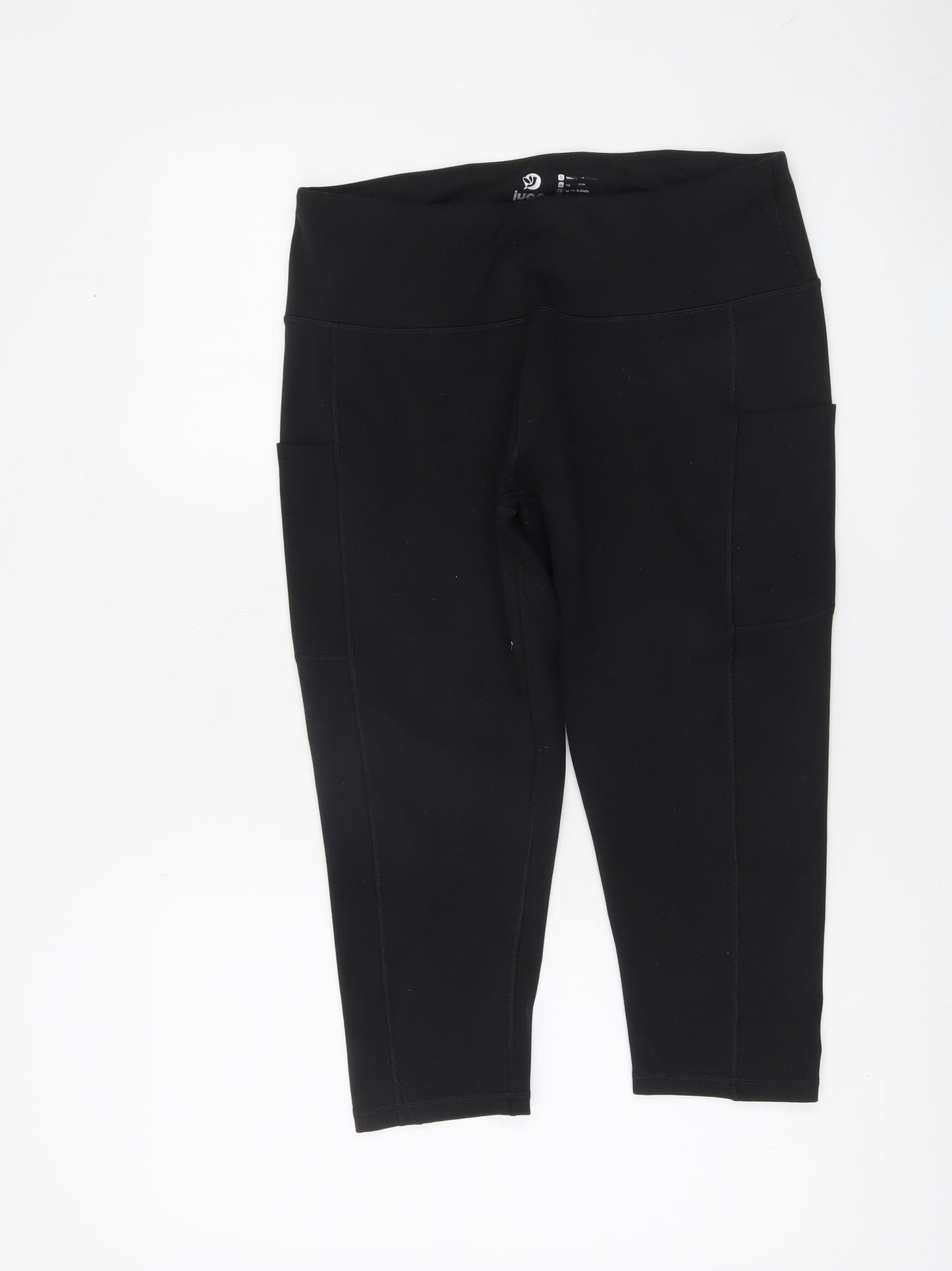 Iuga Womens Black 2XL Yoga Leggings with Pockets
