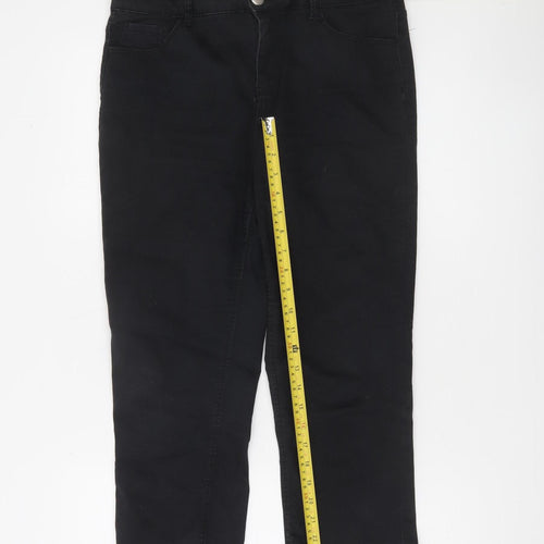 Dunnes Women’s Black Size 12 Slim Jegging Trousers Cotton Blend
