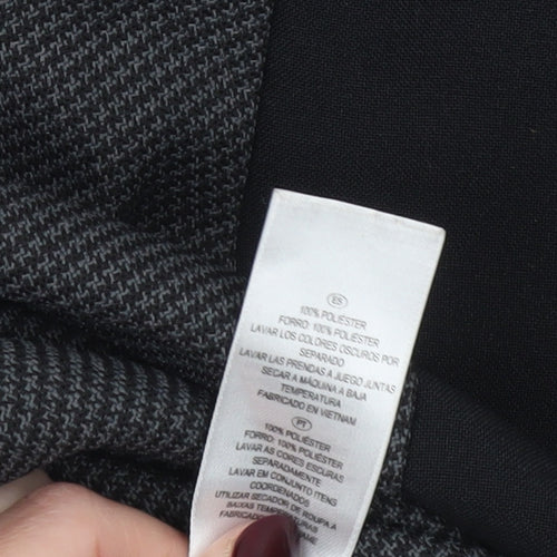 South Womens Black Grey Pencil Skirt UK 12 Workwear Business Lined