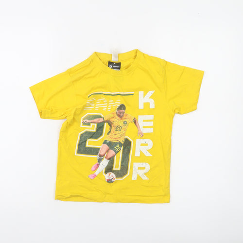 Football Australia Boys Yellow Sam Kerr Graphic T-Shirt 6 Years