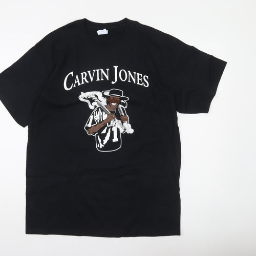 Port & Company Mens Black L Carvin Jones World Tour Band T-Shirt