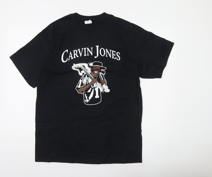 Port & Company Mens Black L Carvin Jones World Tour Band T-Shirt