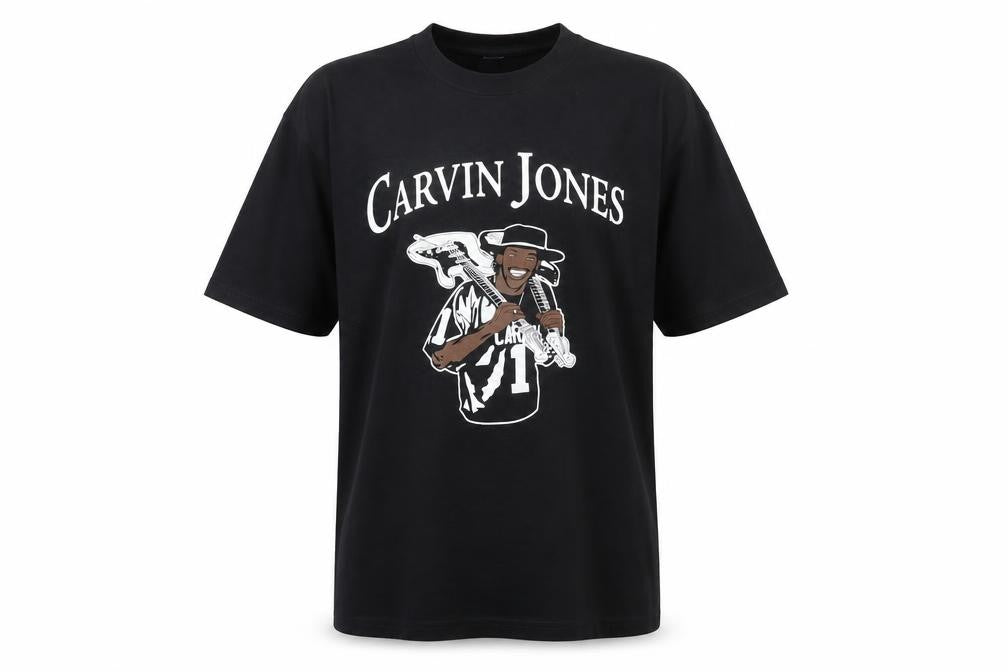 Port & Company Mens Black L Carvin Jones World Tour Band T-Shirt