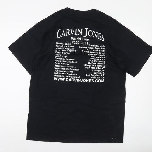 Port & Company Mens Black L Carvin Jones World Tour Band T-Shirt