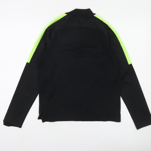 Nike Boys Black 12-13 Years Football Training Top Dri-Fit Long Sleeve
