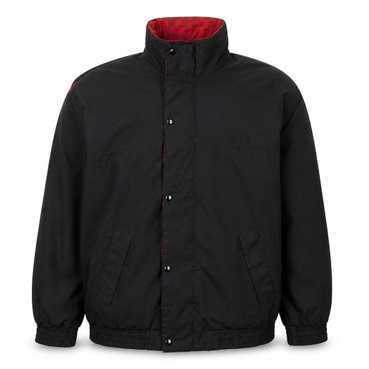 Front view of Cape Crest men’s black polyester jacket l regular fit casual