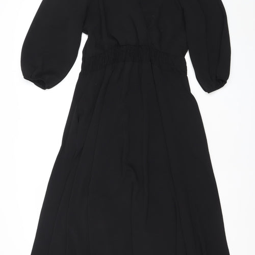 The Casual Company Women’s Black Midi A-Line Dress Size S